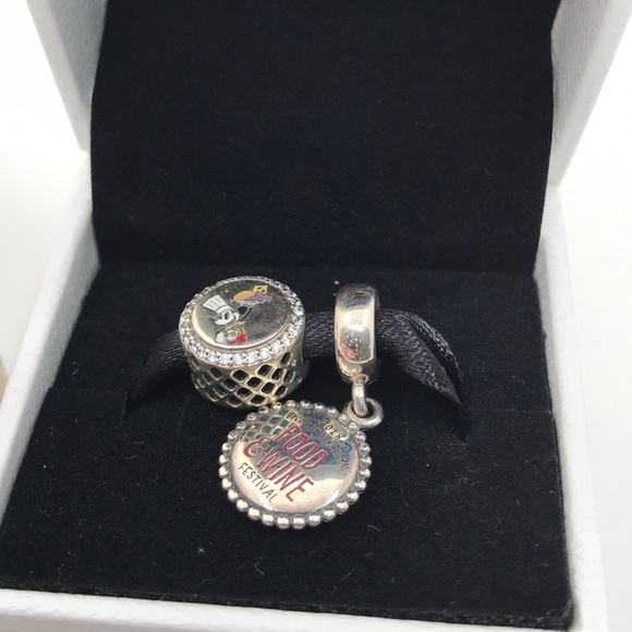 Pandora Jewelry Nib Disney Epcot Food Wine Charm Set Poshmark